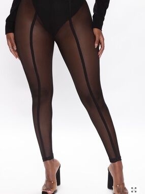 Fashion Nova Black sheer Leggings